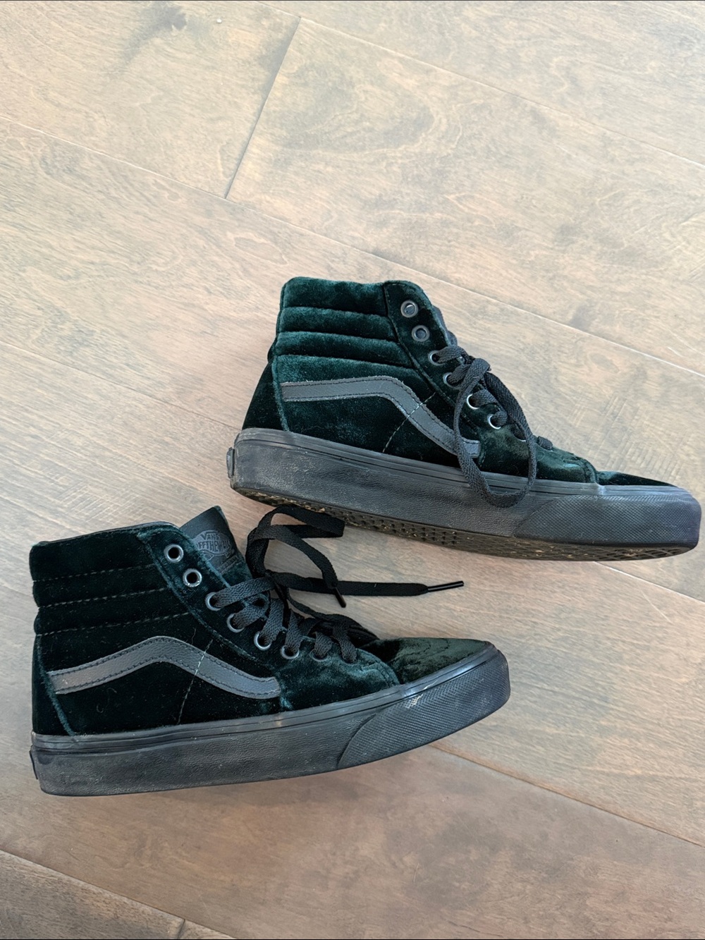 Vans High-Top Velvet Skate Sneakers - Green